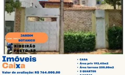 Casa para Venda em Ribeirão Preto, Jardim Botânico, 3 dormitórios, 1 suíte, 2 banheiros, 2 vagas