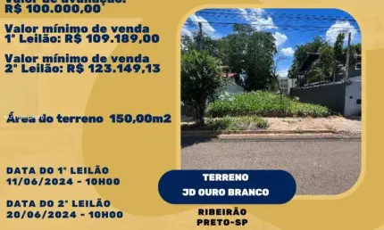 Terreno para Venda em Ribeirão Preto, Jardim Ouro Branco