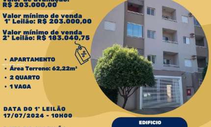 Apartamento para Venda em Ribeirão Preto, Residencial e Comercial Palmares, 2 dormitórios, 1 banheiro, 1 vaga