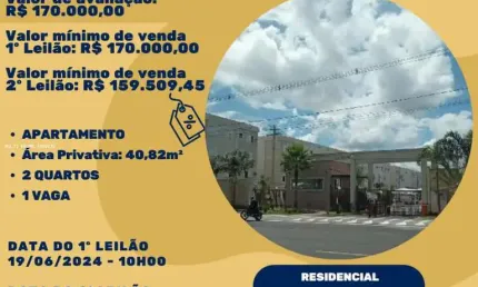 Apartamento para Venda em Ribeirão Preto, Jardim Ouro Branco, 2 dormitórios, 1 banheiro, 1 vaga