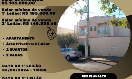 Apartamento para Venda em Ribeirão Preto, Planalto Verde, 2 dormitórios, 1 banheiro, 2 vagas