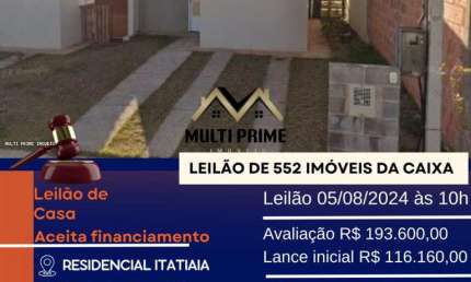 Casa para Venda em São Carlos, Conjunto Habitacional Residencial Itatiaia, 2 dormitórios, 1 banheiro, 1 vaga