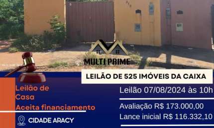 Casa para Venda em São Carlos, Cidade Aracy, 1 dormitório, 1 banheiro, 1 vaga