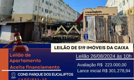 Apartamento para Venda em Campinas, Vila Padre Manoel de Nóbrega, 3 dormitórios, 1 banheiro, 1 vaga