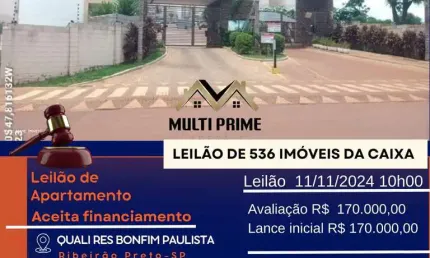 Apartamento para venda em ribeirão preto, bonfim paulista, 2 dormitórios, 1 banheiro, 1 vaga