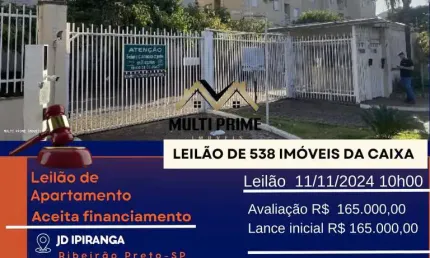 Apartamento para Venda em Ribeirão Preto, Ipiranga, 2 dormitórios, 1 banheiro, 1 vaga