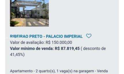 Apartamento para Venda em Ribeirão Preto, Reserva Real, 2 dormitórios, 1 banheiro, 1 vaga