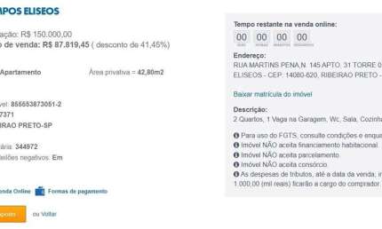 Apartamento para Venda em Ribeirão Preto, Campos Elíseos, 2 dormitórios, 1 banheiro, 1 vaga