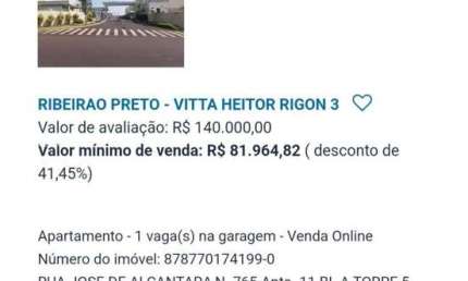 Apartamento para Venda em Ribeirão Preto, Jardim Heitor Rigon, 2 dormitórios, 1 banheiro, 1 vaga