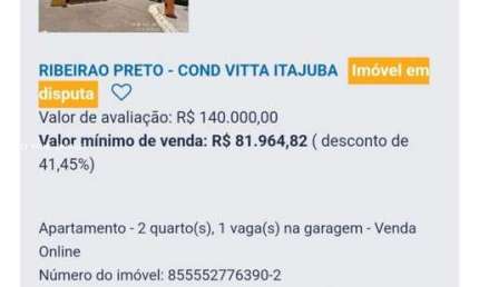 Apartamento para Venda em Ribeirão Preto, Jardim Javari, 2 dormitórios, 1 banheiro, 1 vaga