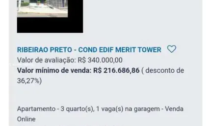 Apartamento para Venda em Ribeirão Preto, Centro, 3 dormitórios, 1 banheiro, 1 vaga