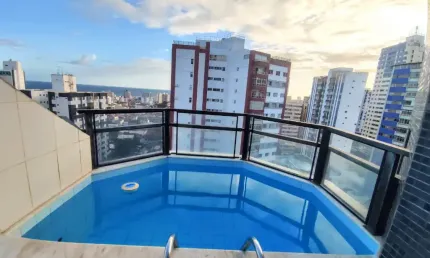 Cobertura na Pituba - 1 Quarto Mobiliado com Vista Mar - Piscina Privativa