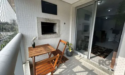 Apartamento, 1 dormitório, sacada com churrasqueira, vaga de garagem, bairro pet