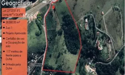 Terreno à venda na Rodovia Presidente Dutra, São Bento, Arujá, 58500 m2 por R$ 49.000.000