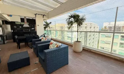 Recreio dos bandeirantes | cobertura 3 quartos, sendo 2 suites