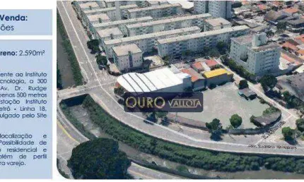 Terreno comercial à venda na Avenida Lauro Gomes, Rudge Ramos, São Bernardo do Campo