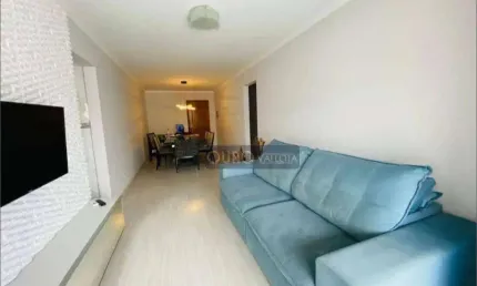 Ap na praia grande, canto do forte, 104m2, 2 dormitórios, suíte,1 vg,