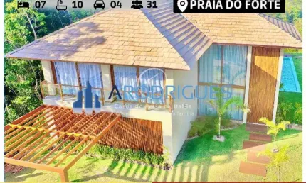 Casa em condomínio fechado com 7 quartos à venda na Praia do Forte, Mata de São João 