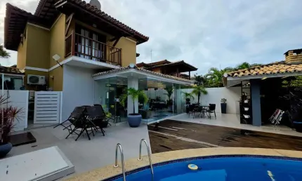 Casa em condomínio para venda em lauro de freitas, vilas do atlântico, 4 dormitórios, 4 suítes, 6 banheiros, 4 vagas