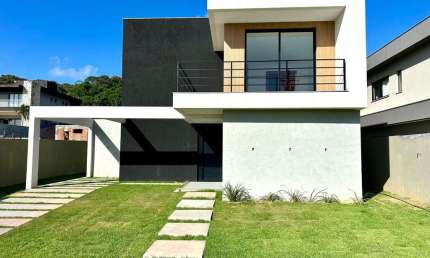 Casa para Venda em Camaçari, Alphaville (Abrantes), 4 dormitórios, 3 suítes, 6 banheiros, 4 vagas