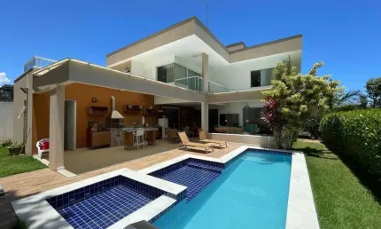 Casa em Condomínio para Venda em Camaçari, Vila De Abrantes (abrantes), 5 dormitórios, 5 suítes, 7 banheiros, 4 vagas