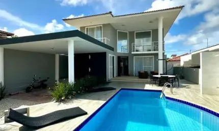 Casa em condomínio para locação em lauro de freitas, vilas do atlântico, 4 dormitórios, 3 suítes, 5 banheiros, 4 vagas