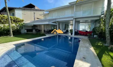 Sobrado Frente ao Mar em Juquehy, Temporada - Casa 5 quartos, 5 suítes, 3 salas, 5 banheiros, 5 vagas, 300m².