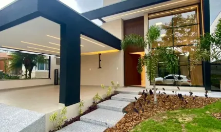 MARAVILHOSA casa térrea no Condomínio VEREDAS para venda tem 169 m² com 3 suítes PISCINA e GOURMET
