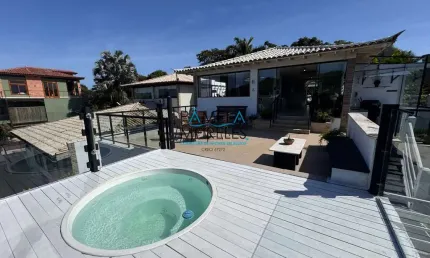 Aconchegante casa 5 quartos com vista em condomínio Geribá Armação de Búzios
