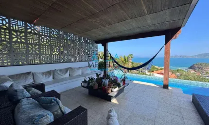 Maravilhosa casa 4 quartos com vista deslumbrante para o Mar Ferradurinha Armação de Búzios