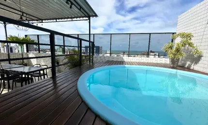 Cobertura duplex em Manaíra com área de lazer privativa