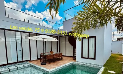 Linda casa no Alphaville, 3 suítes, piscina, mobiliada