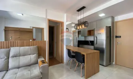 Apartamento 2 quartos mobiliado para locação com lazer no rooftop  - centro juiz de fora - mg