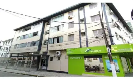 Agradável apartamento tipo para venda em canto do forte com 1 quarto, 41m²