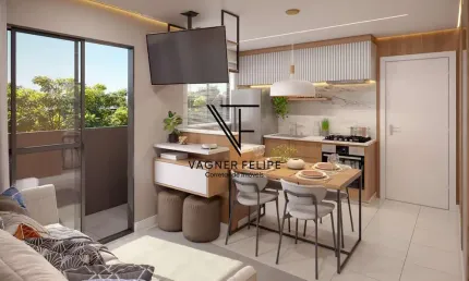 Apartamento 02 quartos - 42,44 m² privativos - Bom Jesus.