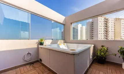 Cobertura com jacuzzi 3 dormitórios, 1 Suíte, 2 Vagas