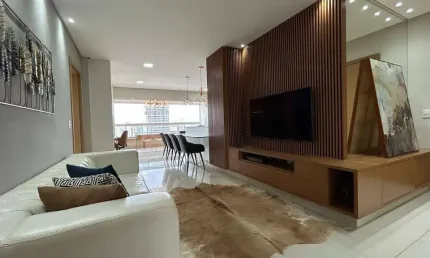 Apartamento mobiliado no marista 3 suítes 3 vagas e varanda gourmet!