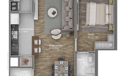 Apartamento com 2 quartos à venda no Avenida Central, Gramado 