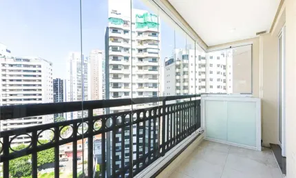 Apartamento mobiliado Jardim Anália Franco, com varanda ampla e 1 vaga