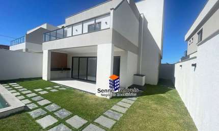 CASAS 4 QUARTOS (2 SUÍTES) E PISCINA NO COND. ARQUIPÉLAGO DE MANGUINHOS
