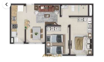 Apartamento para venda em Jardim Residencial Veneza de 53.63m² com 2 Quartos e 1 Garagem