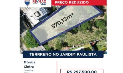Terreno à venda no Jardim Paulista, Atibaia 