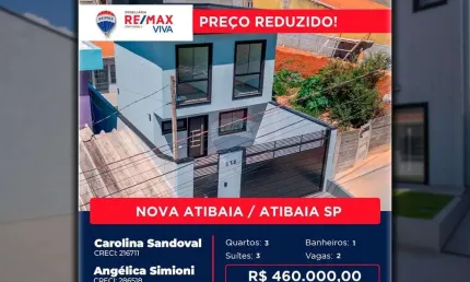 Casa para venda em Nova Cerejeira de 113.10m² com 3 Quartos, 1 Suite e 2 Garagens