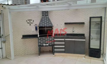 Sobrado para venda em marapé de 130.00m² com 2 quartos e 2 garagens