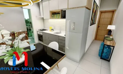 Apartamento para venda em santa maria de 46.00m² com 2 quartos, 1 suite e 1 garagem