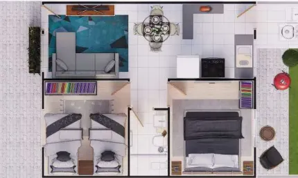 Casa para venda em Vila São Paulo de 43.00m² com 2 Quartos e 1 Garagem