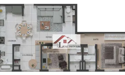 Apartamento para venda em barcelona de 69.00m² com 2 quartos, 2 suites e 2 garagens