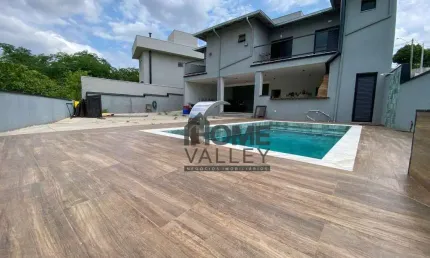 Casa de condomínio para venda em residencial villa do sol de 293.00m² com 3 quartos, 3 suites e 4 garagens