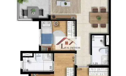Apartamento para venda em casa branca de 69.00m² com 3 quartos e 1 suite