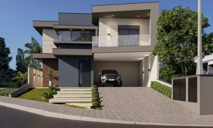 Casa para venda em cézar de souza de 203.00m² com 3 quartos, 3 suites e 4 garagens